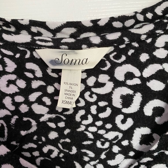 Black and White Print Soma Pijama Dress - Picture 2 of 2